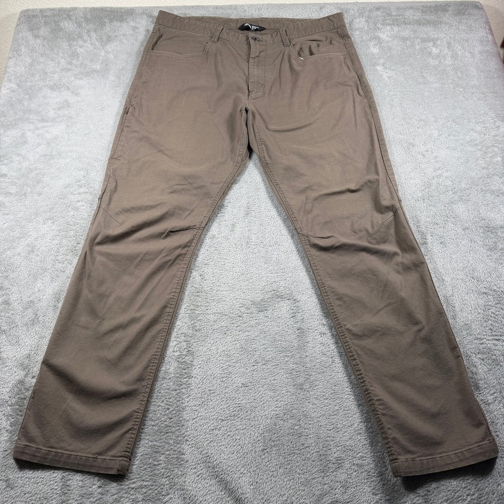 The North Face Motion Pants Men 38 Brown Cotton Blend Stretch Midweight NF0A2TCT